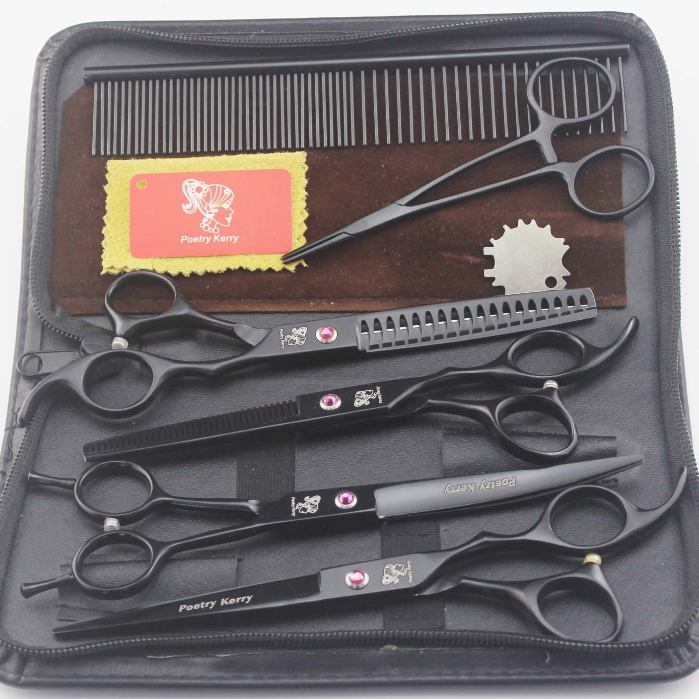 Pet grooming scissors set
