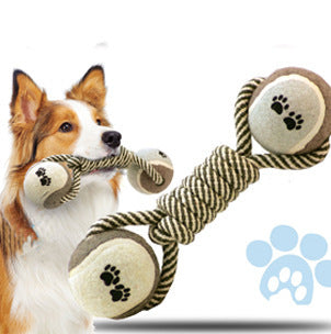 Pet Dumbbell Rope Tennis Ball