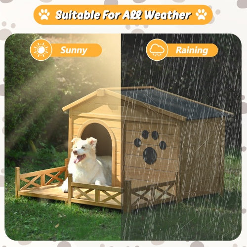 Dog Kennel With Water-Resistant Roof